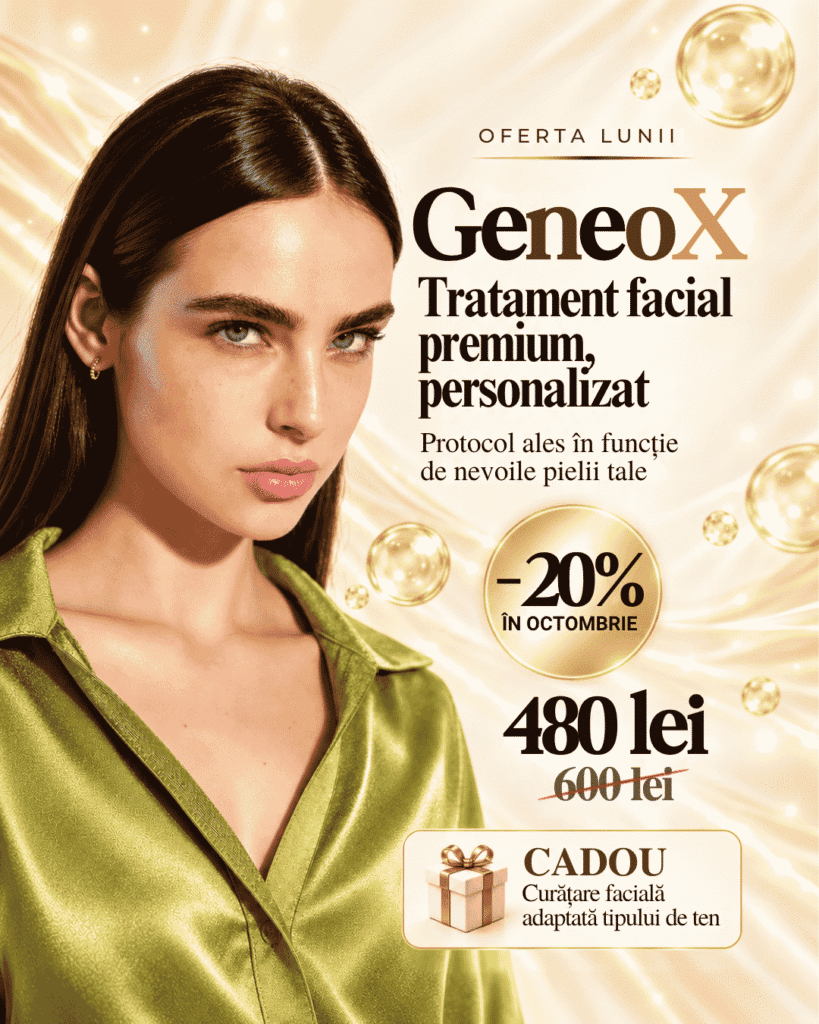 Ofertă Geneo X la BelleZone Constanța – 20% reducere, 480 lei și curățare facială cadou